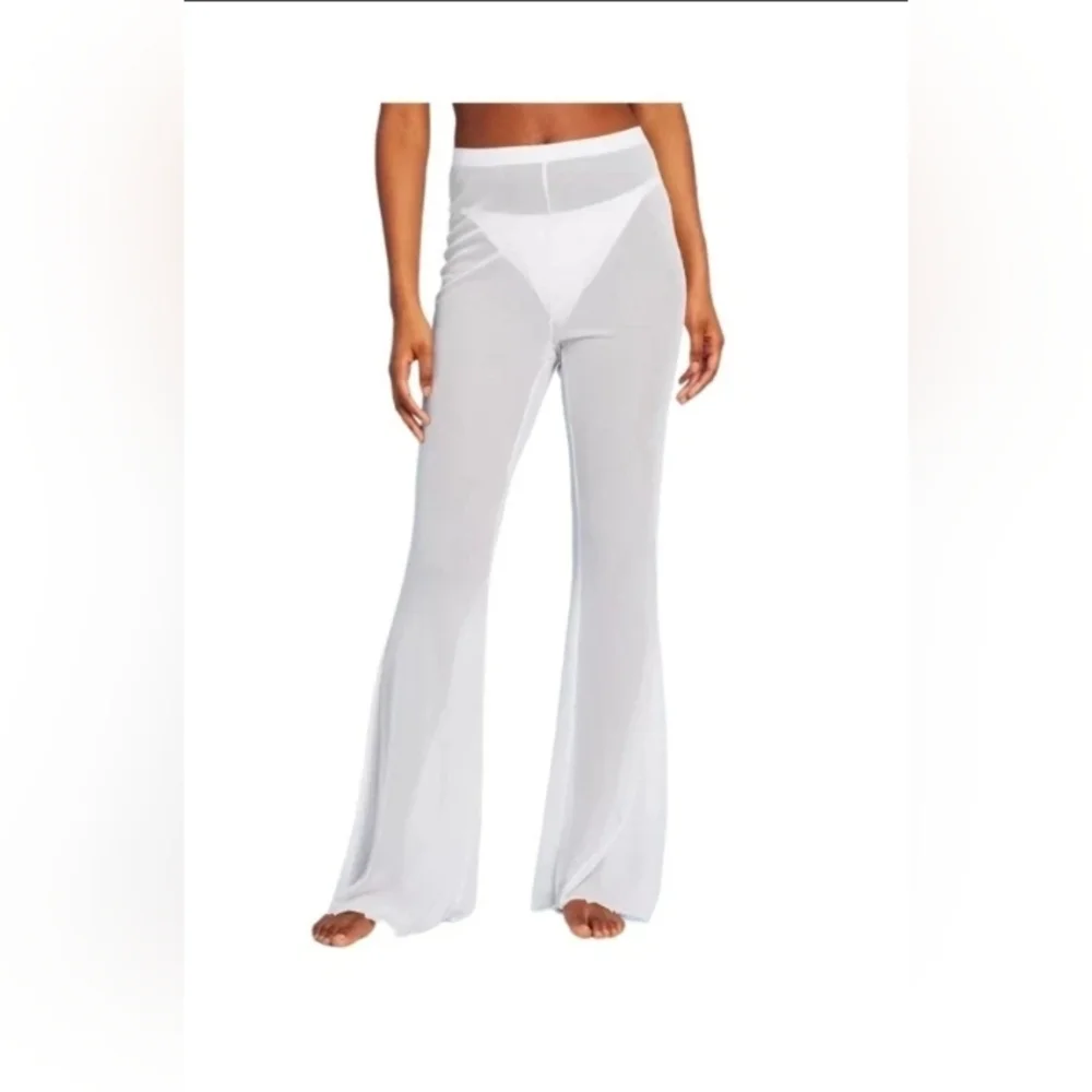 Wild Fable Women's Mesh High Waist Flare Cover Up Pants